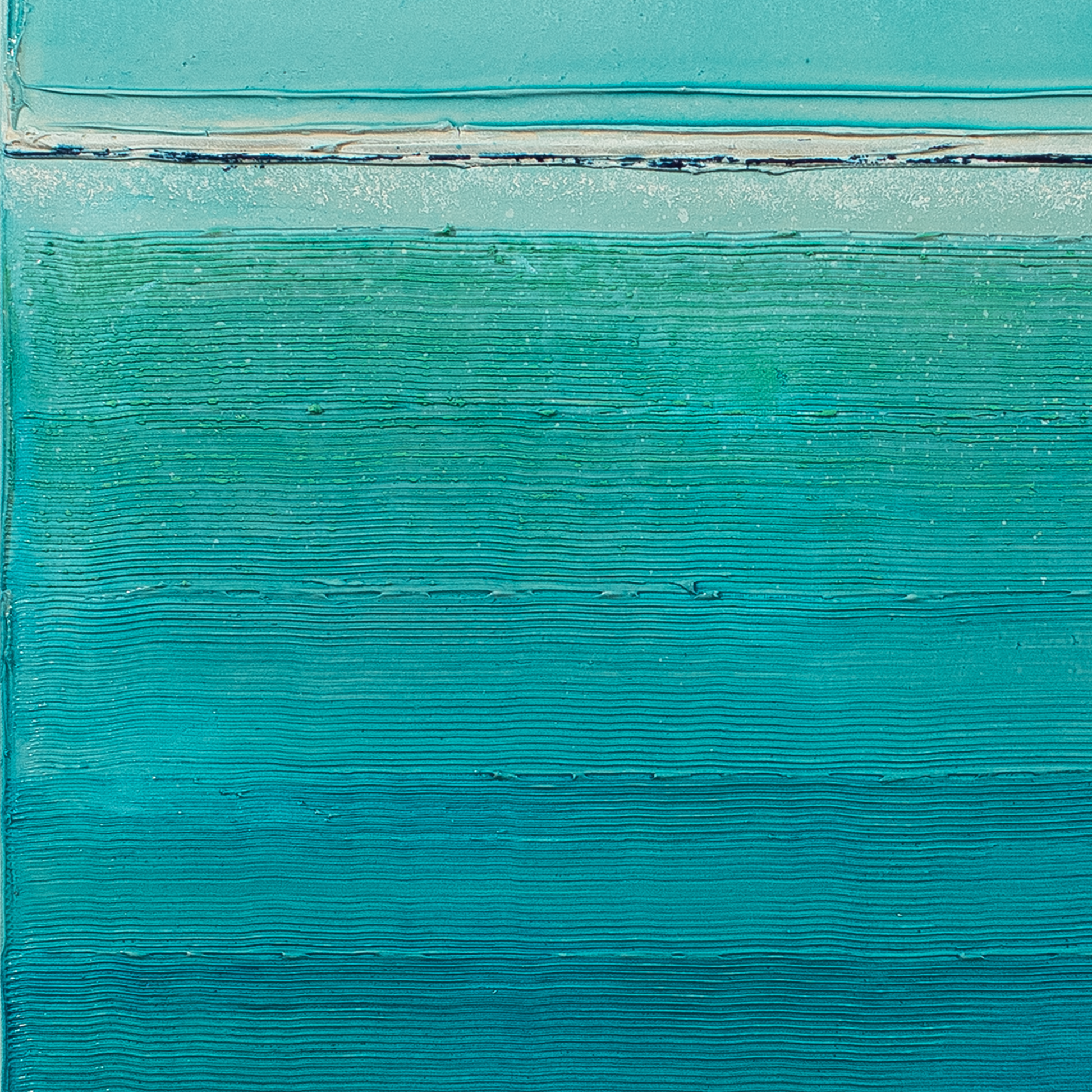 Textured teal surface with horizontal lines