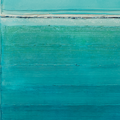 Textured teal surface with horizontal lines